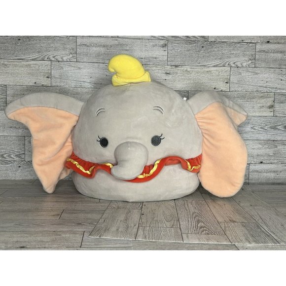 Squishmallows Disney Dumbo Elephant 10" Kids Stuffed‎ Plush Toy Pillow Gray - Picture 1 of 7
